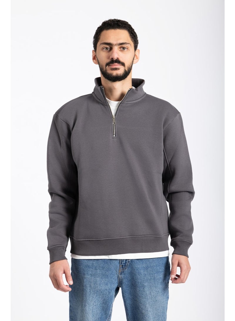 AMICI Charcoal Quarter-zip - Image 1